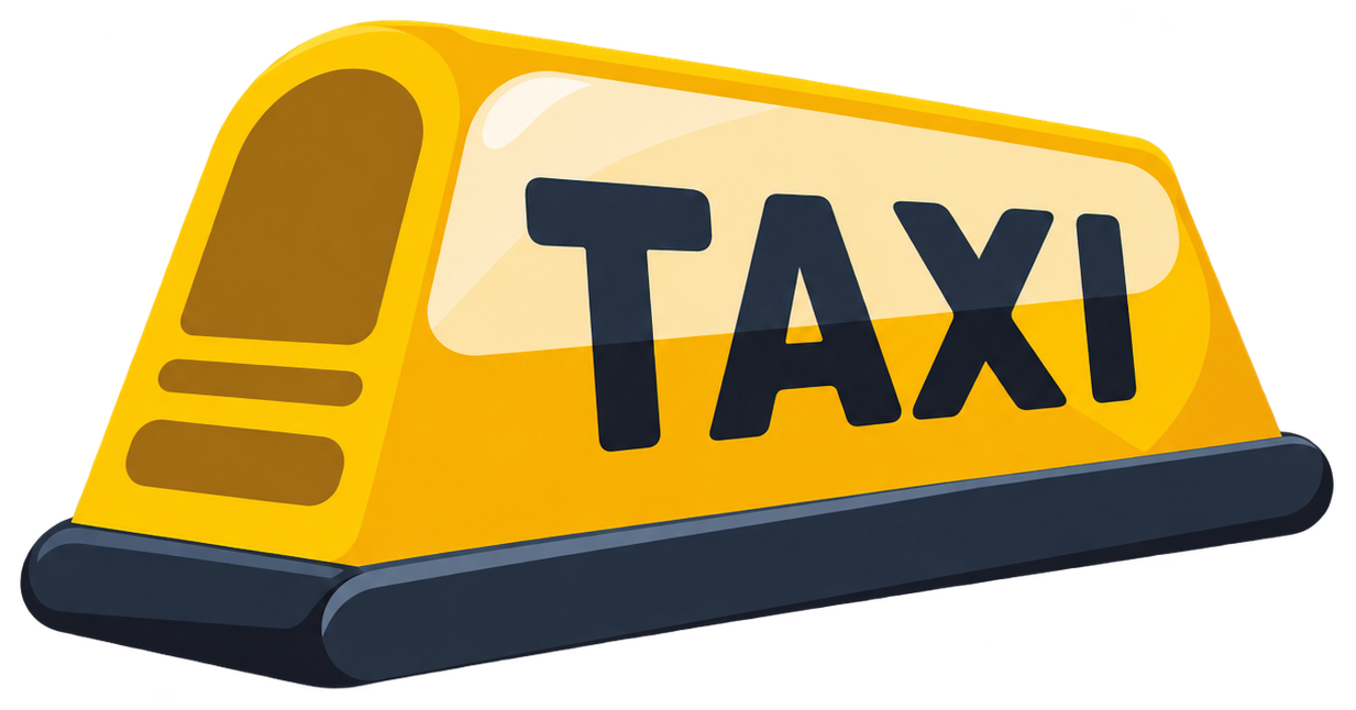 Taxi online booking sign